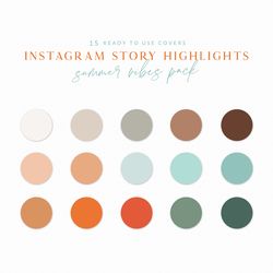 instagram story highlights cover / summer highlights / solid covers / blogger icons