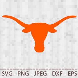 texas longhorns logo svg png jpeg  dxf digital cut vector files for silhouette studio cricut design