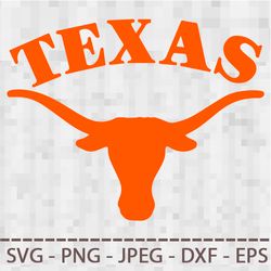 texas longhorns logo svg png jpeg  dxf digital cut vector files for silhouette studio cricut design