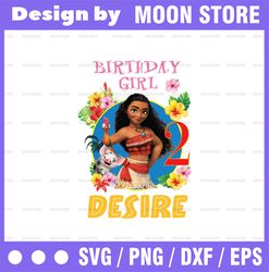 personalized name and ages, moana birthday girl png digital file birthday girl moana family  baby girl png moana princes