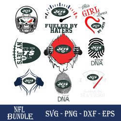 New York Jets Bundle Svg, Logo New York Jets Svg, NFL Svg, Sport Svg, Png Dxf Eps File