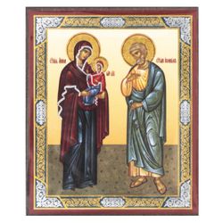 joachim and anna | handmade russian icon  | size: 2,5" x 3,5"