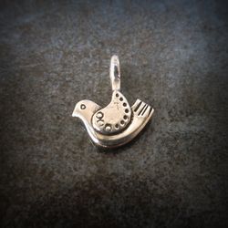 small silver bird necklace pendant,smal silver bird charm,vintage silver bird pendant,ukraine silver jewelry necklace