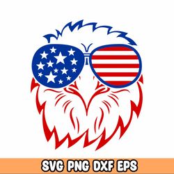 american eagle with sunglasses svg, 4th july svg, american eagle svg, patriotic bald eagle svg, instant download, americ