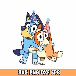 bluey family party png, bluey heeler instant download png, bluey birthday png, bluey party png, bluey font included prin