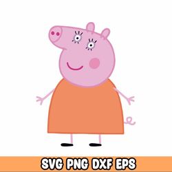 peppa pig svg, peppa pig bundle family svg, peppa pig png, peppa pig layered, peppa alphabet, peppa pig files on ultimat