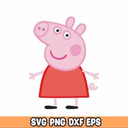 peppa pig svg, peppa pig bundle family svg, peppa pig png, peppa pig layered, peppa alphabet, peppa pig files on ultimat