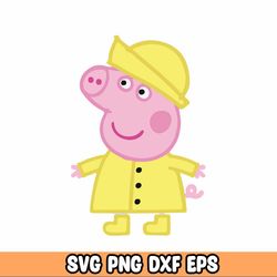 peppa pig svg png, layered svg, cricut cutting file, instant download