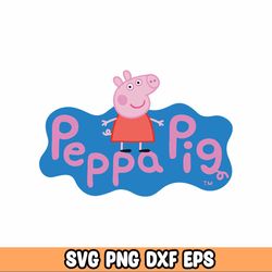 peppa pig svg png, layered svg, cricut cutting file, instant download