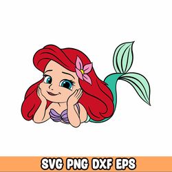 baby princess svg png, layered mermaid princess svg, baby mermaid princess png, svg files for cricut, instant download