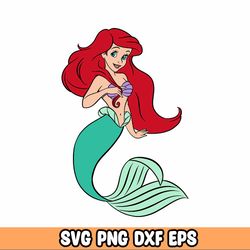 baby princess svg png, layered mermaid princess svg, baby mermaid princess png, svg files for cricut, instant download