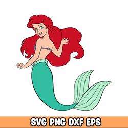 little mermaid clipart, little mermaid png instant download, ariel png, princess shirt, little mermaid birthday printabl