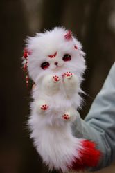 on order kitten fluffy red moon cat, kitten, fur cat, white kitten, fur cat, fluffy doll, stuffed doll, fur doll