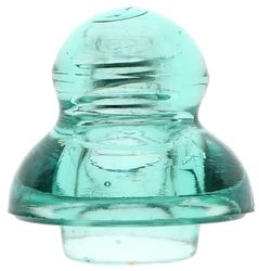 old glass turquoise ufo-style insulator