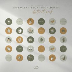 30 instagram story highlights / instagram abstract covers / boho highlights / modern icons