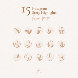 abstract shapes instagram highlights / instagram minimalist story covers / social media icons / modern branding kit