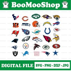 nfl logo svg bundle football logo nfl logo nfl teams svg  clipart digital download