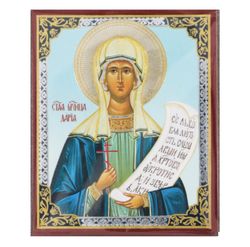 the martyr saint daria of rome | handmade icon  | size: 2,5" x 3,5"