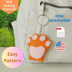create your own adorable felt paw with our easy-to-follow pdf pattern and tutorial - pdf pattern - pdf sewing tutorial
