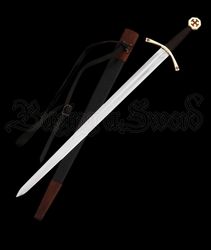 scottish knight templar sword with scabbard, lord of the rings sword,