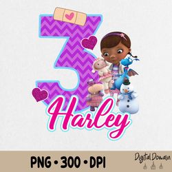 custom name png, personalized doc mcstuffins png, baby birthday png