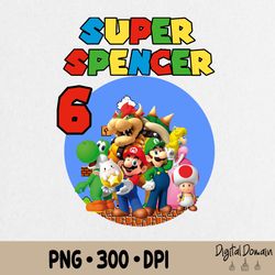 super mario birthday png , super mario custom personalized png, family png matching