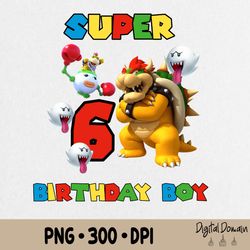 custom personalize super mario birthday png, super mario family party png, custom super mario birthday