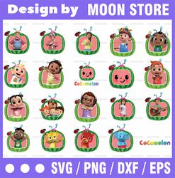 cocomelon clipart png, cocomelon birthday png bundle, cocomelon party, cocomelon characters png