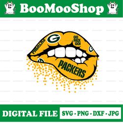green bay packers inspired lips png file sublimation printing, png file printable, sublimation