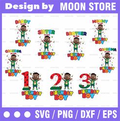 african american cocomelon birthday png/ cocomelon birthday png/ family matching shirts/ cocomelon birthday boy png