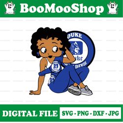 betty boop with duke blue devils png file, ncaa png, sublimation ready, png files for sublimation
