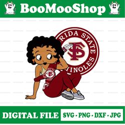 betty boop with florida state seminoles png file, ncaa png, sublimation ready, png files for sublimation
