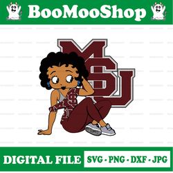 betty boop with mississippi state bulldogs png file, ncaa png, sublimation ready, png files for sublimation,printing