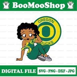 betty boop with oregon ducks png file, ncaa png, sublimation ready, png files for sublimation,printing dtg printing