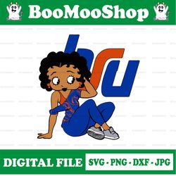 betty boop with boise state broncos png file, ncaa png, sublimation ready, png files for sublimation,printing dtg printi