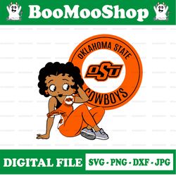 betty boop with oklahoma state png file, ncaa png, sublimation ready, sublimation design download