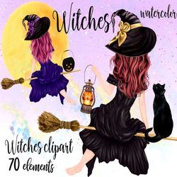 halloween clipart: "witches clipart" flying witches witches on the broom halloween mug witch hat witch broom halloween g
