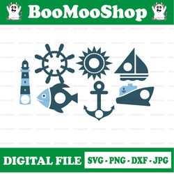 nautical svg bundle, nautical svg, nautical clipart, nautical cut files for silhouette, files for cricut, nautical vecto