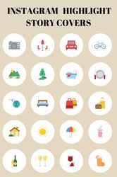 56 travel instagram highlight icons. relaxation instagram highlights images.