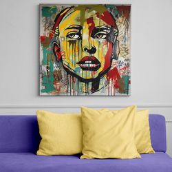 graffiti expressionism poster - downloadable and printable digital painting
