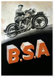 b.s.a motor cycles - cross stitch pattern counted vintage pdf - 111-79