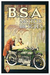 b.s.a motor cycles 1926 - cross stitch pattern counted vintage pdf - 111-80