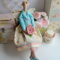 garden angel tilda tilda doll hand-made doll textile angel doll handmade gift for wife gift for mom rag doll tilda decor