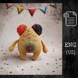 crochet pattern mr. pom pom / crochet spirit pattern / amigurumi cute monster pattern in english / crochet pattern littl