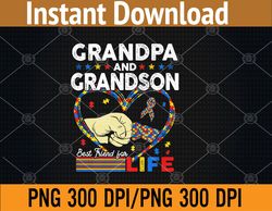 proud support autism grandpa and grandson autism awareness pngf, digital download