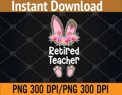 easter bunny school teacher, leopard retired teacher easter png, digital download