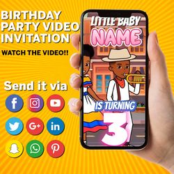 gracies corner birthday party video invitation, gracie corners invitation, gracies corner video invite