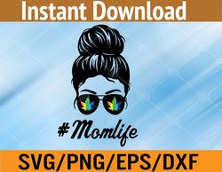 womens mom life woman weed sunglasses mothers day 420 svg, eps, png, dxf, digital download