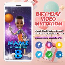 animated birthday invitation, birthday party invite, invitation video