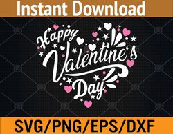 funny happy valentine's day heart svg, eps, png, dxf, digital download